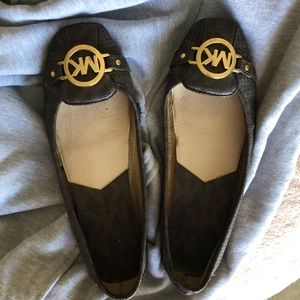 MK Brown Leather flats